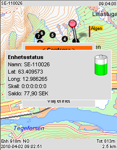 Hantera waypoints/landmärken För att spara ett landmärke så måste mobilens GPS hitta en position först.