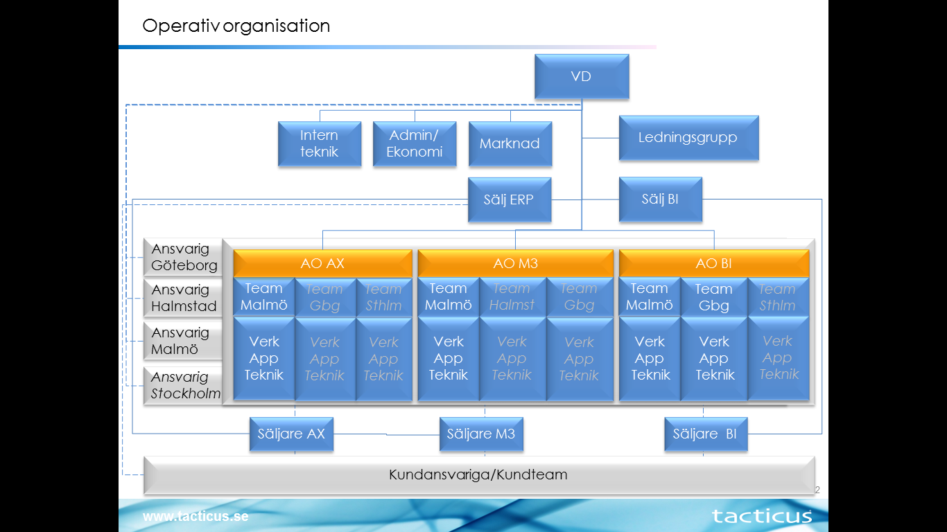 1.1.1 Verksamhetsbeskrivning Tacticus är ett konsultbolag inom verksamhet och affärssystem.