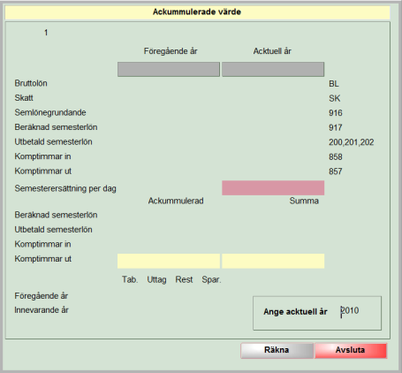 12 2) Standardlönebesked, förinställningar på lönearter per anställd 3) Uppdatering av semesterdagar, skall köras 01 apr. Lönesemesterperiod i AdmiPro är 1 apr 30 mars.