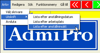 41 4) Lista skapas och visas på skärmen sorterat efter anställningsdatum.