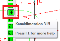 51 Ventilation arbetsexempel 2 Exempelbeskrivning: Detta exempel går igenom uppritning av kanaler i flera system, tilluft och frånluft med olika färger.