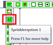 75 Värme & Sanitet arbetsexempel 4 Exempelbeskrivning: Detta exempel går igenom sprinklerfunktionerna.