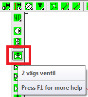 80 Fäst verktygsfältet för Ventiler o Pumpar med fysisk utbredning på arbetsytan.