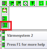 81 Värme&Sanitet arbetsexempel 6 Exempelbeskrivning: Detta exempel går igenom hur rörisoleringen fungerar. Aktivera värmesystem 1 benämnt VS1-50. Klicka på knappen värmerör hitom snitt synlig.