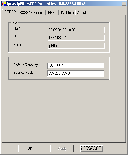 We have been able to get the ipether from www.ipcas.de to connect to the Concentrator.