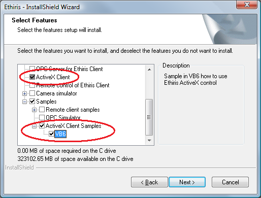 ActiveX Ethiris ActiveX control Integration med Ethiris I Ethiris setup finns en specifik Setup Type kallad ActiveX Client som kan väljas för att endast installera ActiveX-kontrollen.