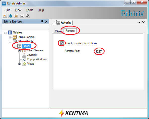 Integration med Ethiris Fjärrstyrning av Ethiris Client Ethiris Client Remote control Figur 3.3 Exempelapplikationen i VB.Net har just startats.