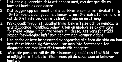 The deepest hunger of the human soul is to be understood. Vår förmåga att kommunicera effektivt är avgörande för vår livskvalitet 1.