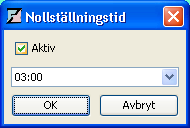 Automatisk nollställning Med denna funktion kan du ställa in ett tidsintervall för när nollställning av personlistorna sker. Tryck på Ändra: Välj en tid på dygnet när personlistorna ska nollställas.