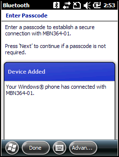 Använda Bluetooth 7 7 Bild 7 5 Ange lösenord 8. Ange lösenordet för den andra enheten. Enheten läggs till på Bluetooth-listan. Bild 7 6 Bekräfta Bluetooth-anslutning Du uppmanas att ange ett lösenord.