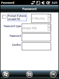 2 18 Användarhandbok till MC45 Bild 2 14 Fönstret Lås upp enhet Om MC45 är låst med ett lösenord visas en prompt där du kan ange lösenordet.