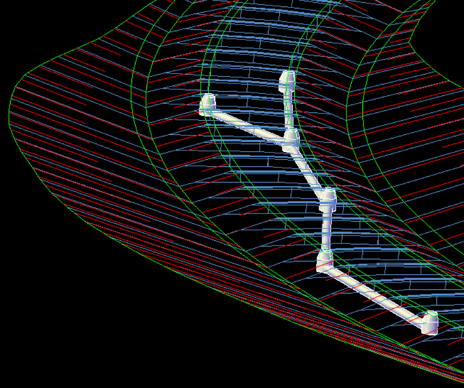 Figur 4 12. Ledningssystem i Civil 3D exempel 1 Figur 4 13.
