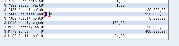 Årslön som beräkningsunderlag engångsskatt (SAP note 1637990 (2011-10-30)) Löneart /436 = Konstruerad årslön ( månadslön * 12) Ny