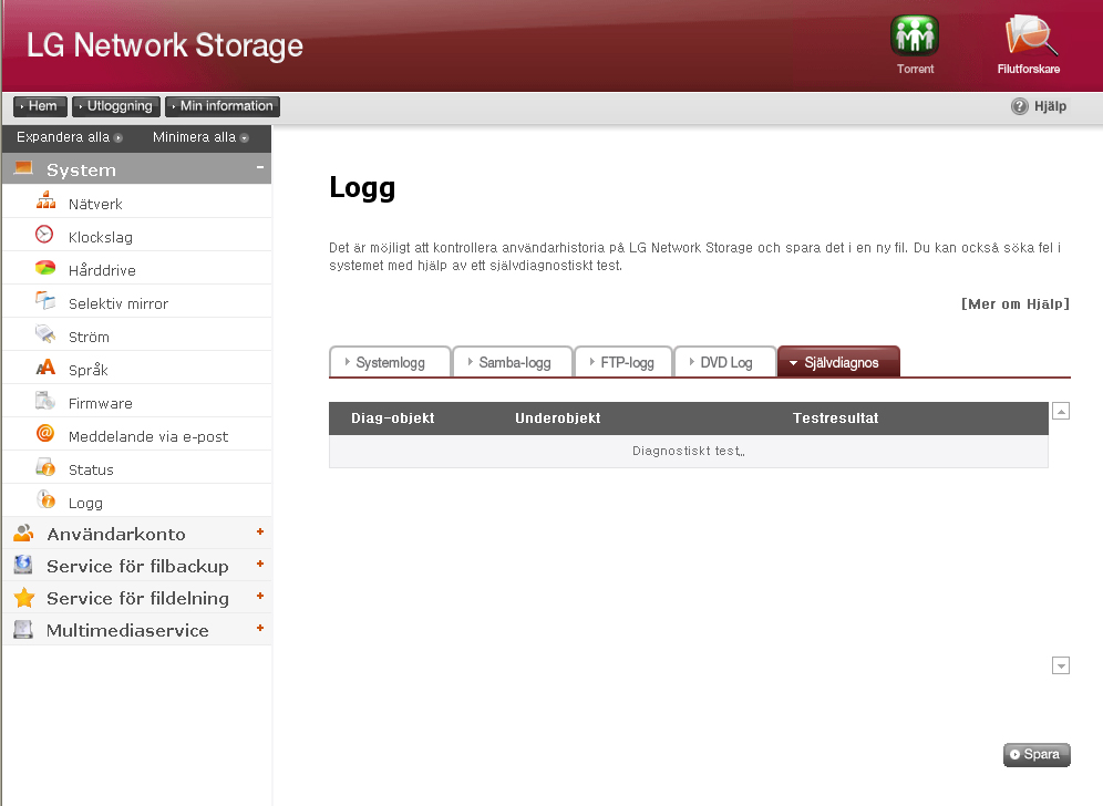 14. Administrering och diagnostik av Network storage 3.