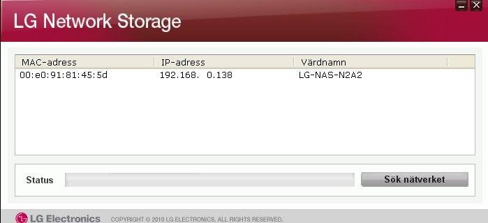 5-1. Använda network storage Använda NAS Detector I detta avsnitt beskrivs hur du använder NAS Detector och NAS Monitor.