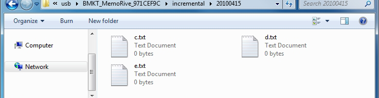 9-2. Säkerhetskopiera filer Konfigurera säkerhetskopiering via USB Vid ett tredje säkerhetskopieringstillfälle (3 januari 2009) öppnas e.