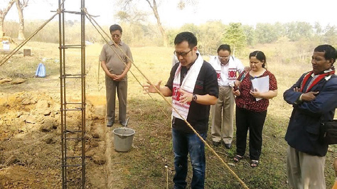 laying of church s building foundation on 29 March. new church in Assam. I had the privilege to conduct the on on 29 March. Ayan Murry sharing a word of encouragem to the new leaders of the church.