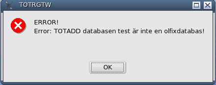 Total behörighet. Programmet TOTRGTW kan användas för att ge en användare behörighet att använda alla program i OLFIX.