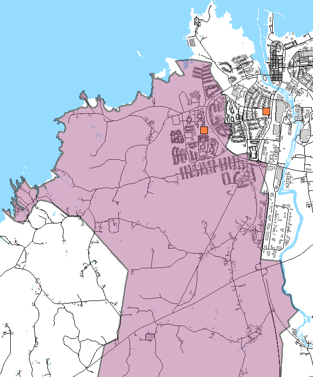 Sida: 53 (133) Figur 28: Exempel på framtida upptagningsområde för Nya Lockerudsskolan. Figur 29: Exempel på framtida upptagningsområde för Hertigen.