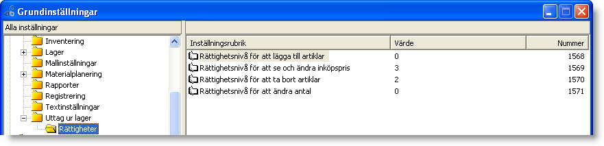 1734. Automatiskt uttag i order vid inleverans: Om beställda artiklar är kopplade till en kundorder, via materialplanering eller kopiering till beställning från order, kan man välja att starta "uttag