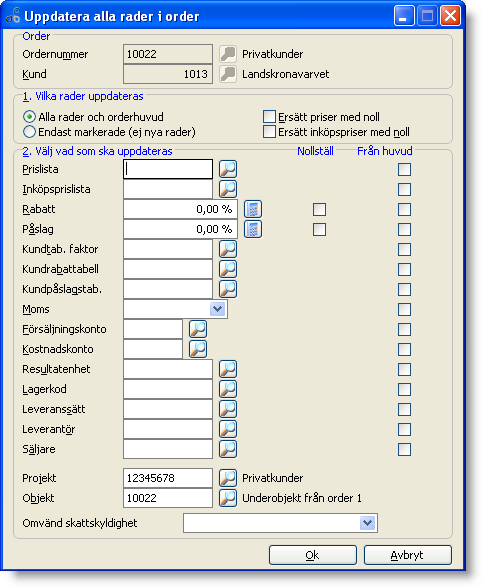 Dokument Med dokumentknappen kan du koppla olika dokument till din order.