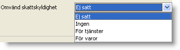 Omvänd skattskyldighet i byggsektorn Omvänd skattskyldighet i byggsektorn gäller fr.o.m. 1 juli 2007. Detta innebär en ny hantering av moms på utgående och inkommande fakturor.