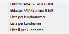 14 2) Välj skrivare i listan och tryck sedan på knappen OK. Utskrift 1) Välj utskriftsfunktionen i Arkiv-menyn. 2) I nästa meny väljer du utskriftsrutin.