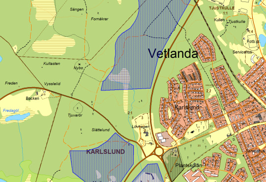 I den kommunomfattande översiktsplanen från 2010 anpassades redovisningen till en 2005 gjord utredning av möjliga exploateringsområden. I denna redovisas också att området används för rekreation.