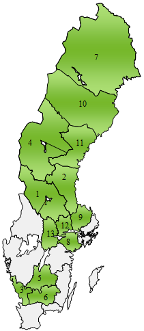 12 (28) I 13 av Sveriges 21 län har samtliga kommuner konsumentvägledning. Län där samtliga kommuner erbjuder konsumentvägledning 1. Dalarna 2. Gävleborg 3. Halland 4. Jämtland 5. Jönköping 6.