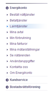 Larmtjänster Kostnadsfria larmtjänster för returtemperatur och effekt SMS och/eller