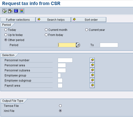 3. Ta ut rapport RPLWTRS0 över skulder löneart /561 (samt /A3L) på samtliga anställda, för eventuellt manuella åtgärder pga. bokföring över ett årsskifte.