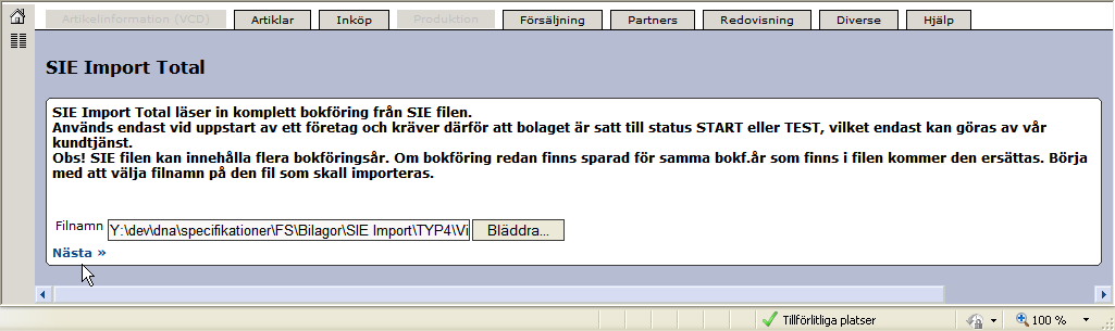 c. Förvalt konto för momsavräkning se Momsregistreringsnummer (undermeny Diverse/Momsinställningar) d.