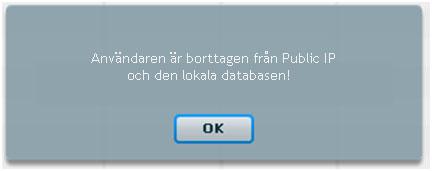 ändringen (se figur 24). Ska lösenordet för en användare ändras, markerar administratören en användare i listan och klickar istället på knappen Ändra lösenordet.