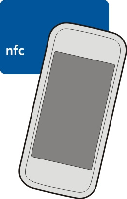 NFC-taggar kan också innehålla information, till exempel ett telefonnummer eller visitkort.