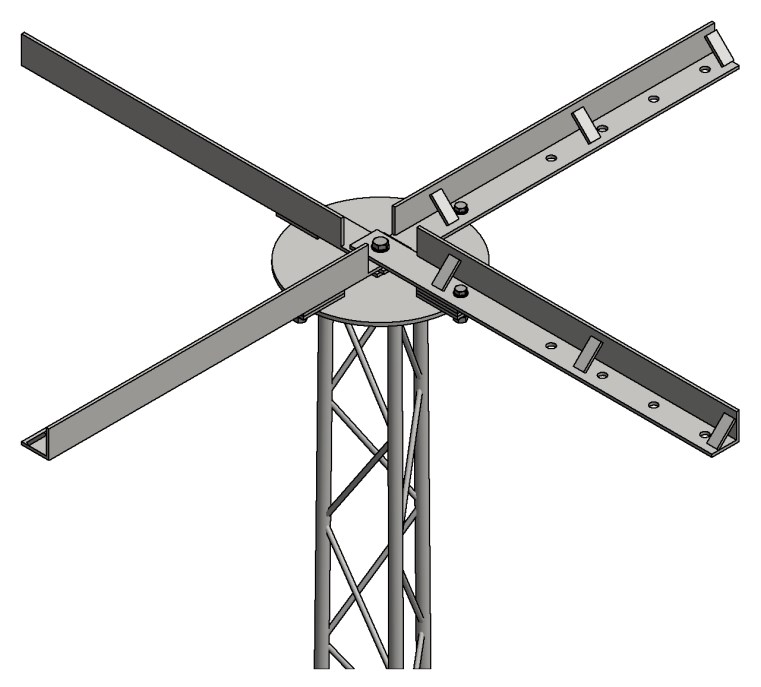 Strålkastarkrona flexibel Krona med 1-6 vridbara strålkastararmar, 1100 mm långa. Levereras med monteringsdetaljer.