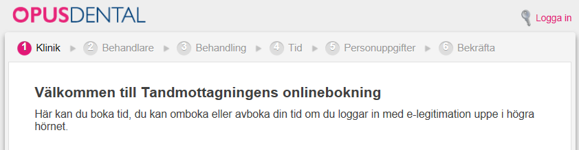 Media Här kan man lägga till egen välkomsttext och en kliniktext som kommer att visas på bokningssidan.