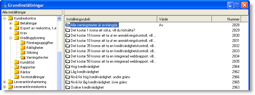 Kreditupplysning, sökning 2773. Adress till definition av Web Services. Ange http adress för definition av Web Services. Skall normalt sett lämnas tom för standardhantering. 2778.