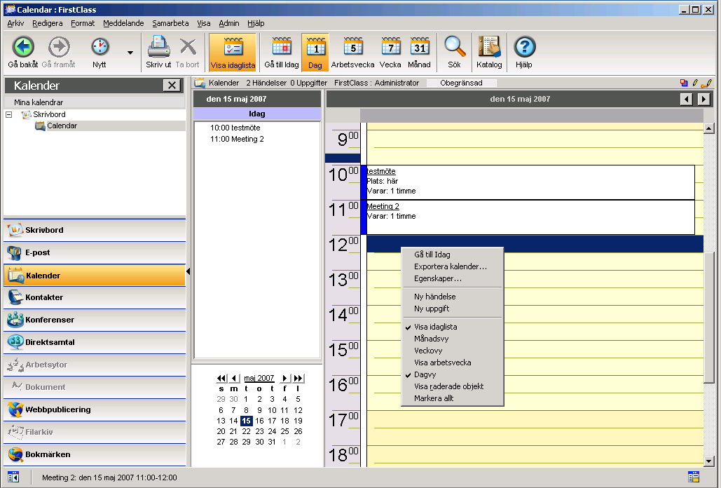 4. När exporten är färdig välj att Öppna mapp, dra och släpp kontakterna in i kontakt mappen i Outlook. 13.4.2.