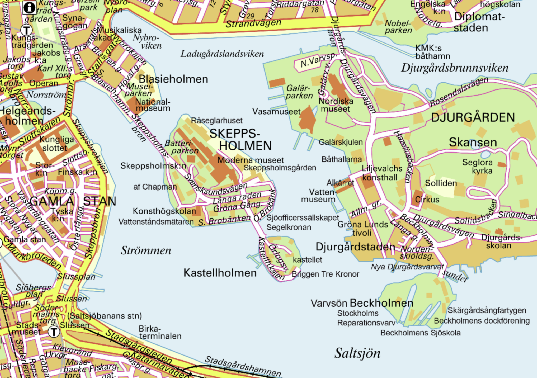 Vi börjar med att förklara vad en Sjögård är Sjögårdens område omfattar:skepps- och Kastellholmen, Blasieholmen, Strandvägskajen - Maritima Djurgården med Galärvarvet, Nya Djurgårdsvarvet,