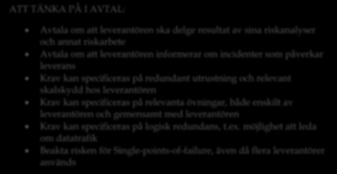 Lev. B Figur 3: Alternativa lösningar för att säkerställa redundans i leveransen; 1. En leverantör singellina, 2. En leverantör dubbellina, 3. Två leverantörer dubbellinor.