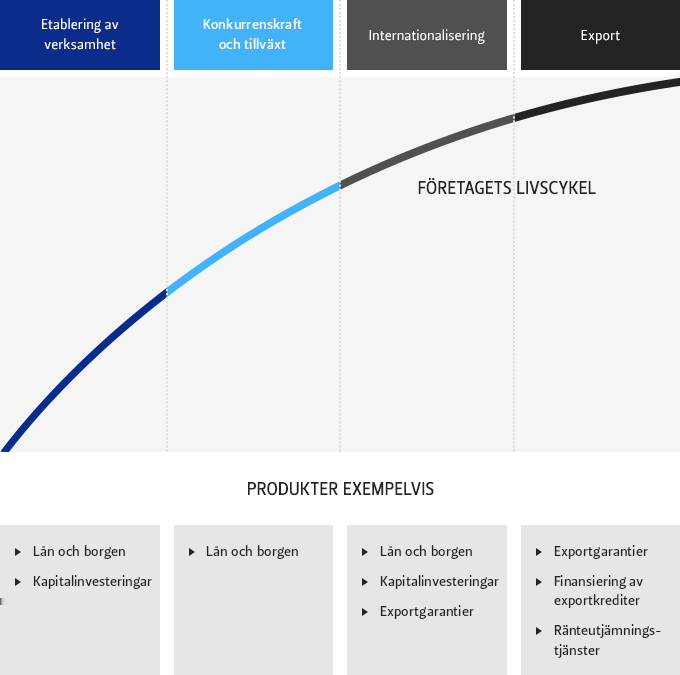 FINANSIERINGSTJÄNSTER Företagets livscykel och Finnveras