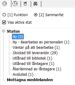 Visa, kontrollera och ändra status för upphovsrätt och mata in information om betalning. är det ingen skillnad mellan att ändra status till Raderad och använda knappen Radera. Klicka på Upphovsrätt.