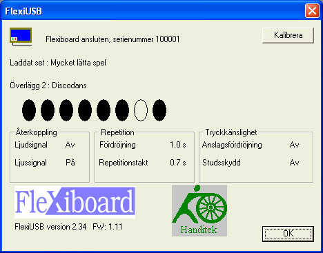 Felsökning Flexiboard läser inte överläggets optiska kod Att Flexiboard inte läser av koden på överläggen på ett stabilt sätt kan ha följande orsaker: 1.