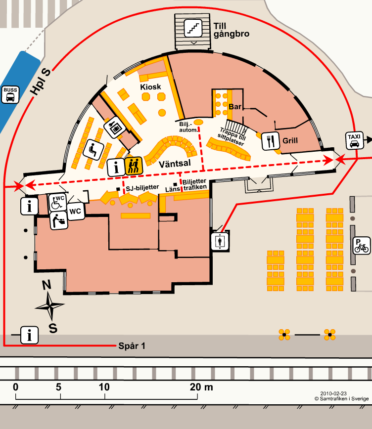 10 Figur 2-6 Växjö resecentrum, kartbild från stationsinfo.se. Bilden kan vara inaktuell då sidan inte längre uppdateras.