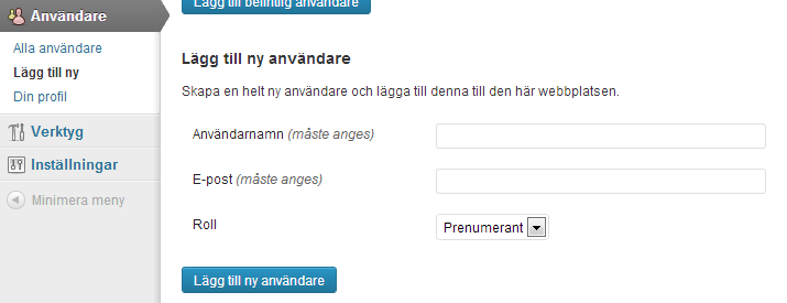 12. Flera användare och behörigheter Varje webbsida har en huvudansvarig och detta uppdrag är registrerad i medlemsregistret. Hemsidesansvarige behöver dock inte arbeta ensam!