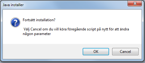 Figur 6: Java installer bekräftelsefönster Ett bekräftelsefönster visas följande. Klicka Close.