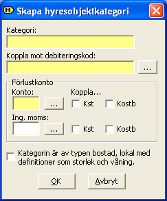 Skapa område För att skapa ett nytt område högerklickar du och väljer Skapa område (kortkommando ctrl + N). Du får då upp följande dialog: Skriv in namnet på området och klicka OK för att spara.