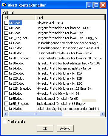 Basuppgifter På fliken Basuppgifter kan du lägga in kontrakt (specialkontrakt och itkett), hämta nyheter, göra inställningar för säkerhetskopiering när du har SQL databas, ställa in koppling mot