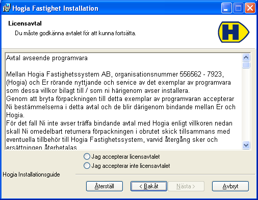 Installation Nyinstallation 1. Sätt in CD-skivan i CD-facket och installationen startar automatiskt. Skulle inte installationen starta gör du följande: Klicka på Start och välj Kör.