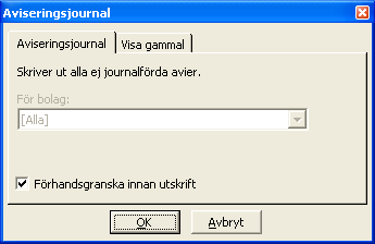 vare. Om du klickar på knappen Sortera utskrift får du upp följande dialog: Här kan du markera en rad och hålla nere musknappen och sedan dra raden till önskad placering.